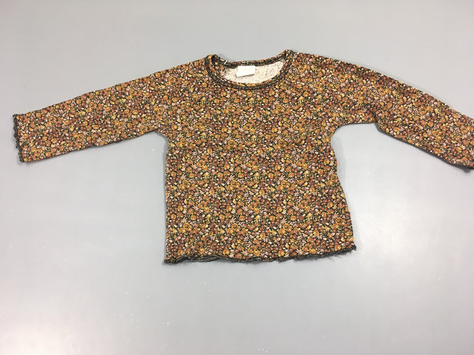 T-shirt m.l noir ochre fleurs, moins cher chez Petit Kiwi