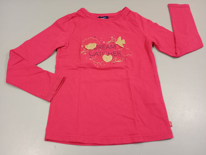 T-shirt m.l rose "Dream catcher" motifs dorés pailletés amovibles, moins cher chez Petit Kiwi