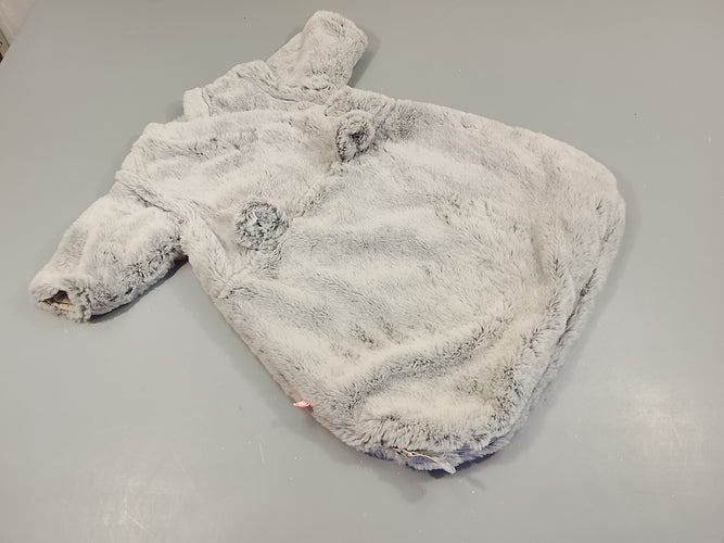 Sac de couchage ml ammovible velours gris , petites oreilles (50-52cm), moins cher chez Petit Kiwi