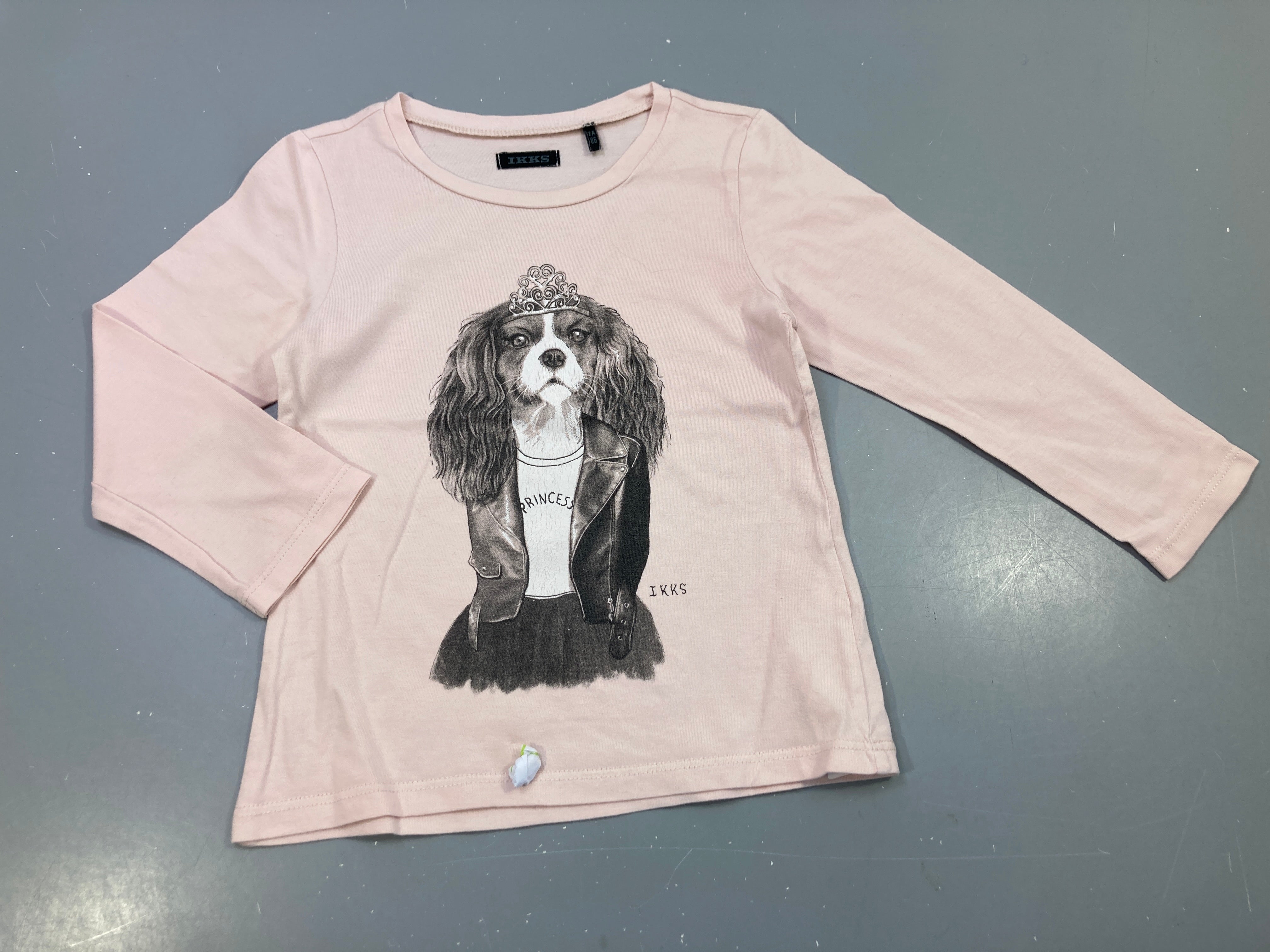 T-shirt m.l rose clair chien Teckel princesse