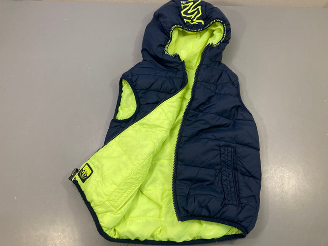 Bodywarmer bleu marine,jaune fluo/ jaune fluo, bleu marine, moins cher chez Petit Kiwi