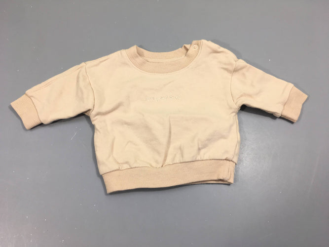 Sweat beige, moins cher chez Petit Kiwi