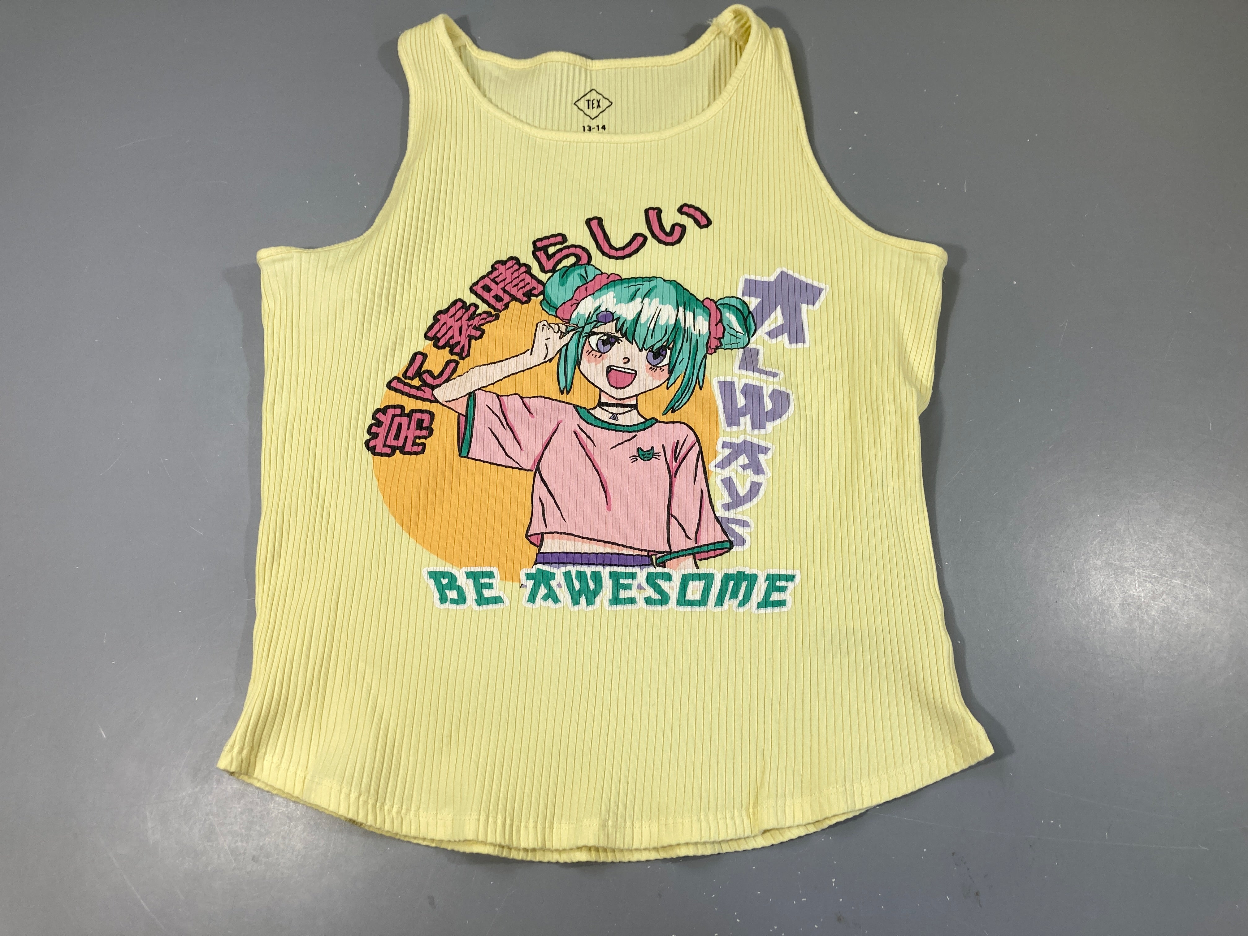 T-shirt s.m jaune be awesome