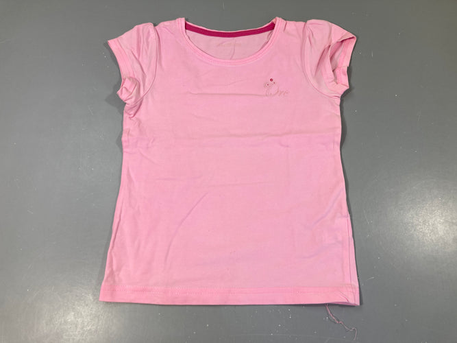 T-shirt m.c rose, moins cher chez Petit Kiwi