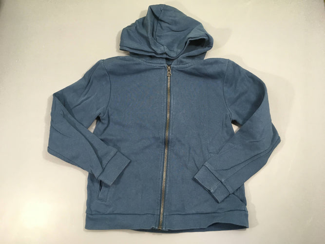Sweat à capuche zippé bleu, moins cher chez Petit Kiwi