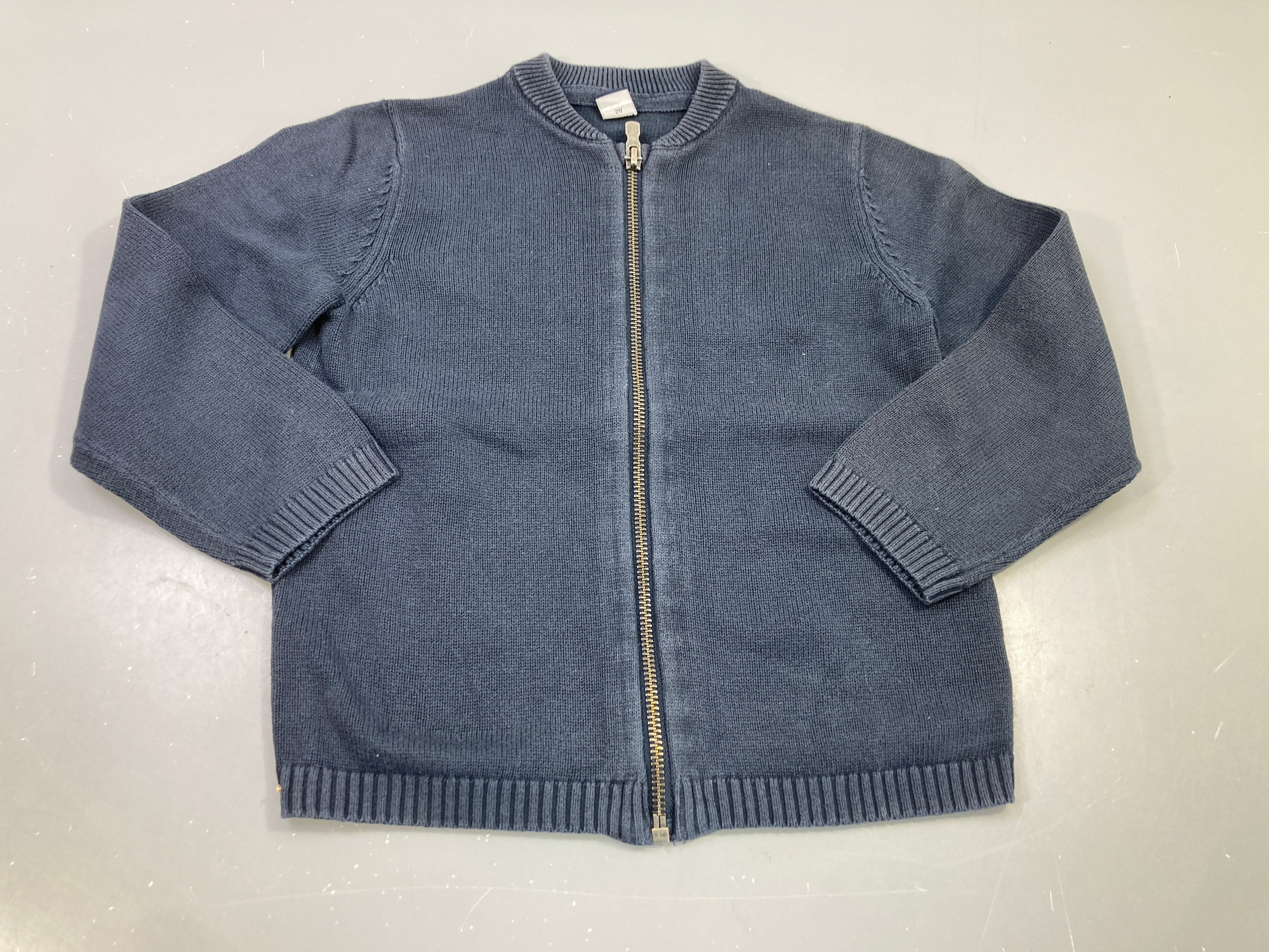 Gilet zippé bleu marine