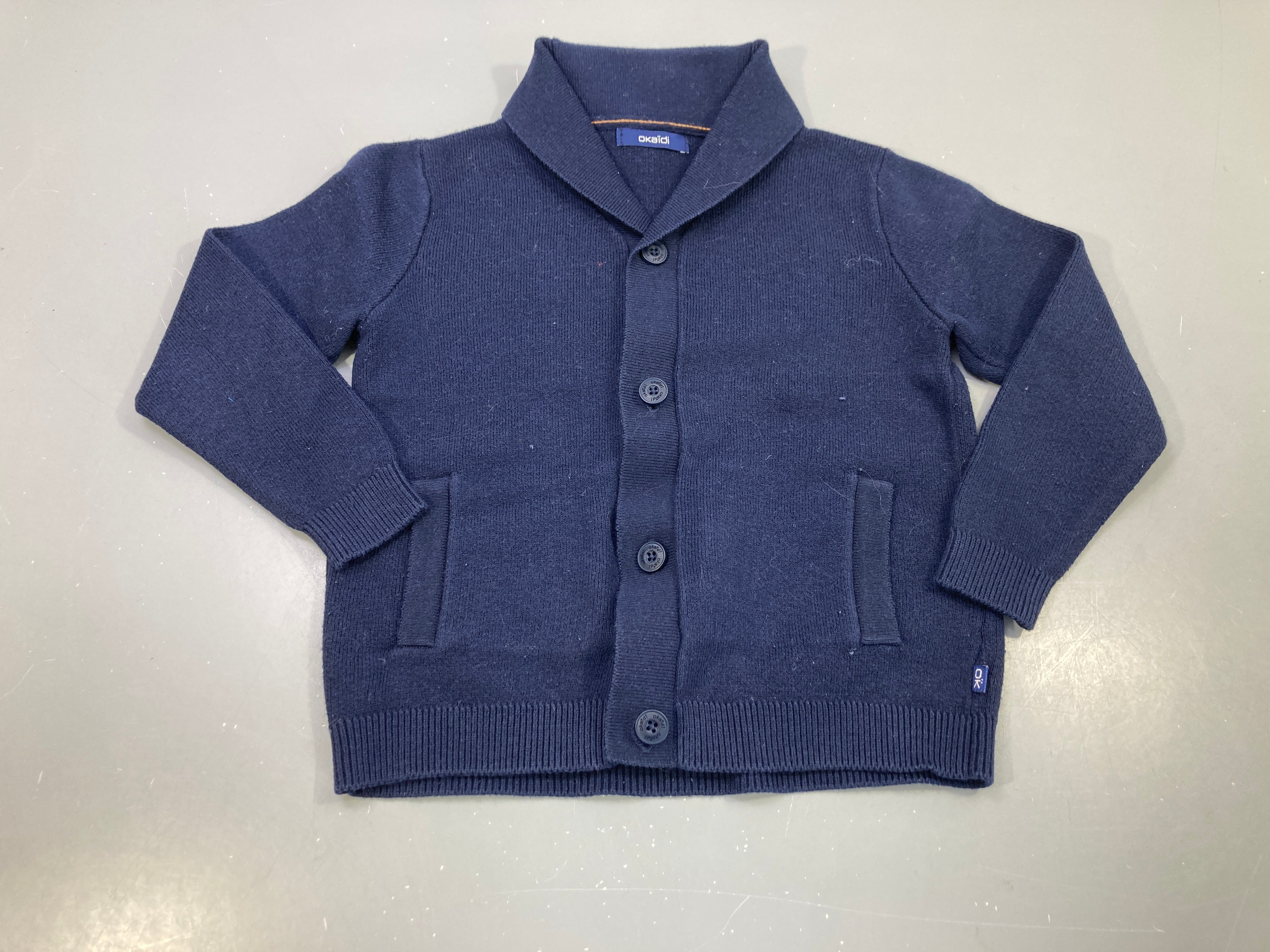 Gilet bleu marine  col châle