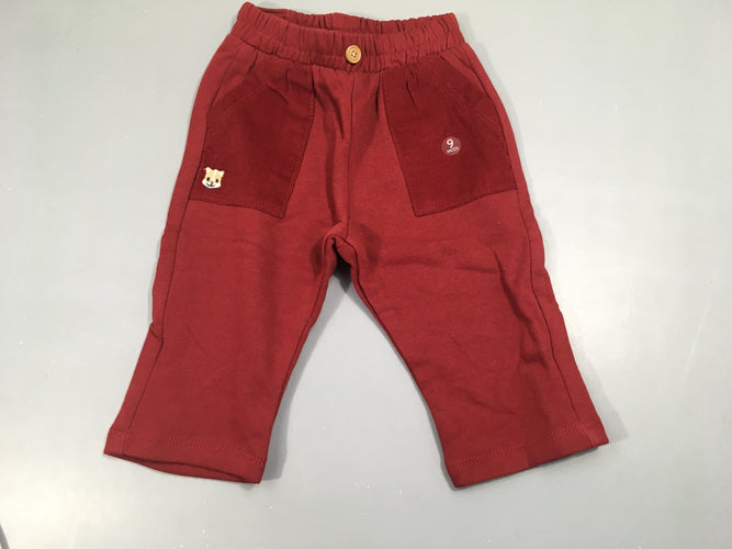 Pantalon molleton rouge, moins cher chez Petit Kiwi