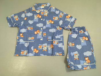 Pyjashort 2pcs m.c bleu ours nuages