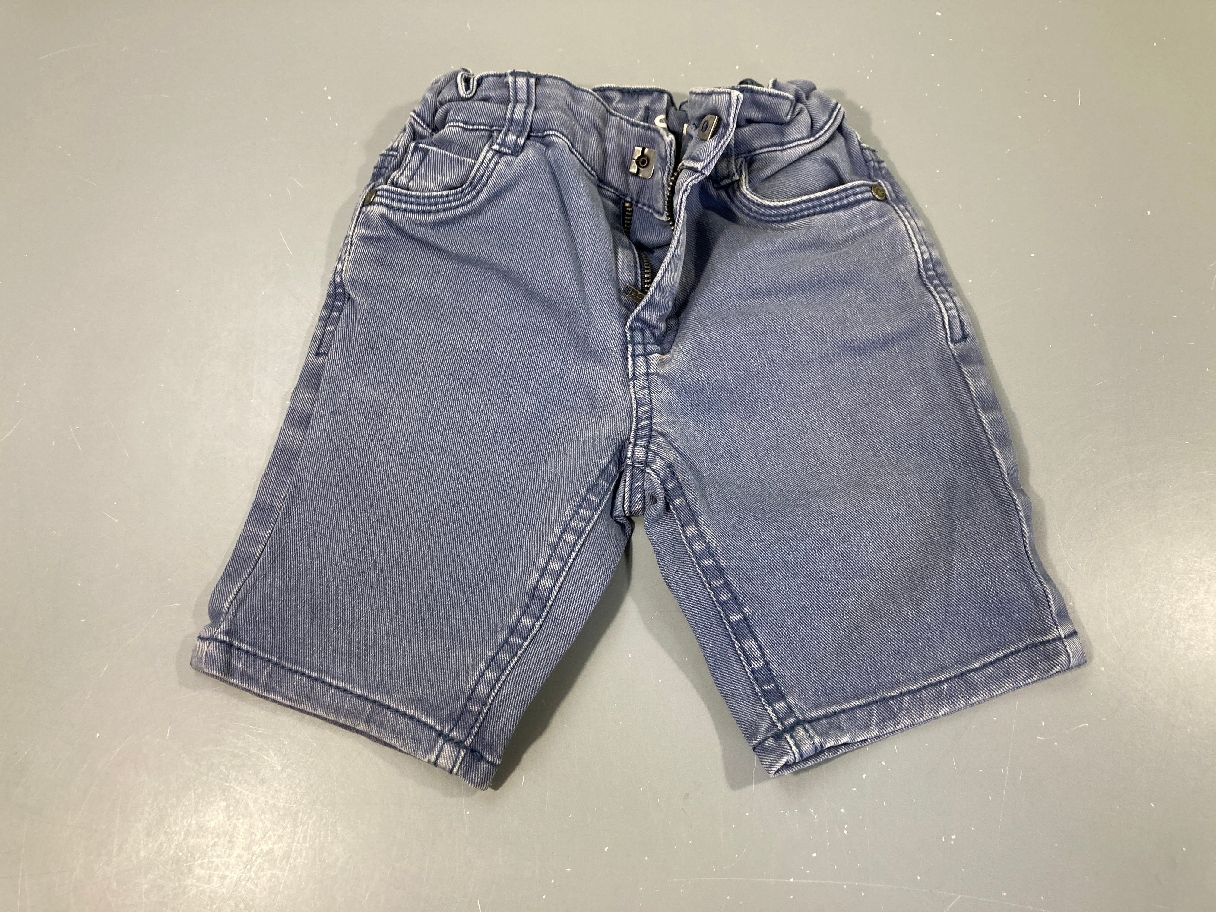 Bermuda jean bleu taille élastique