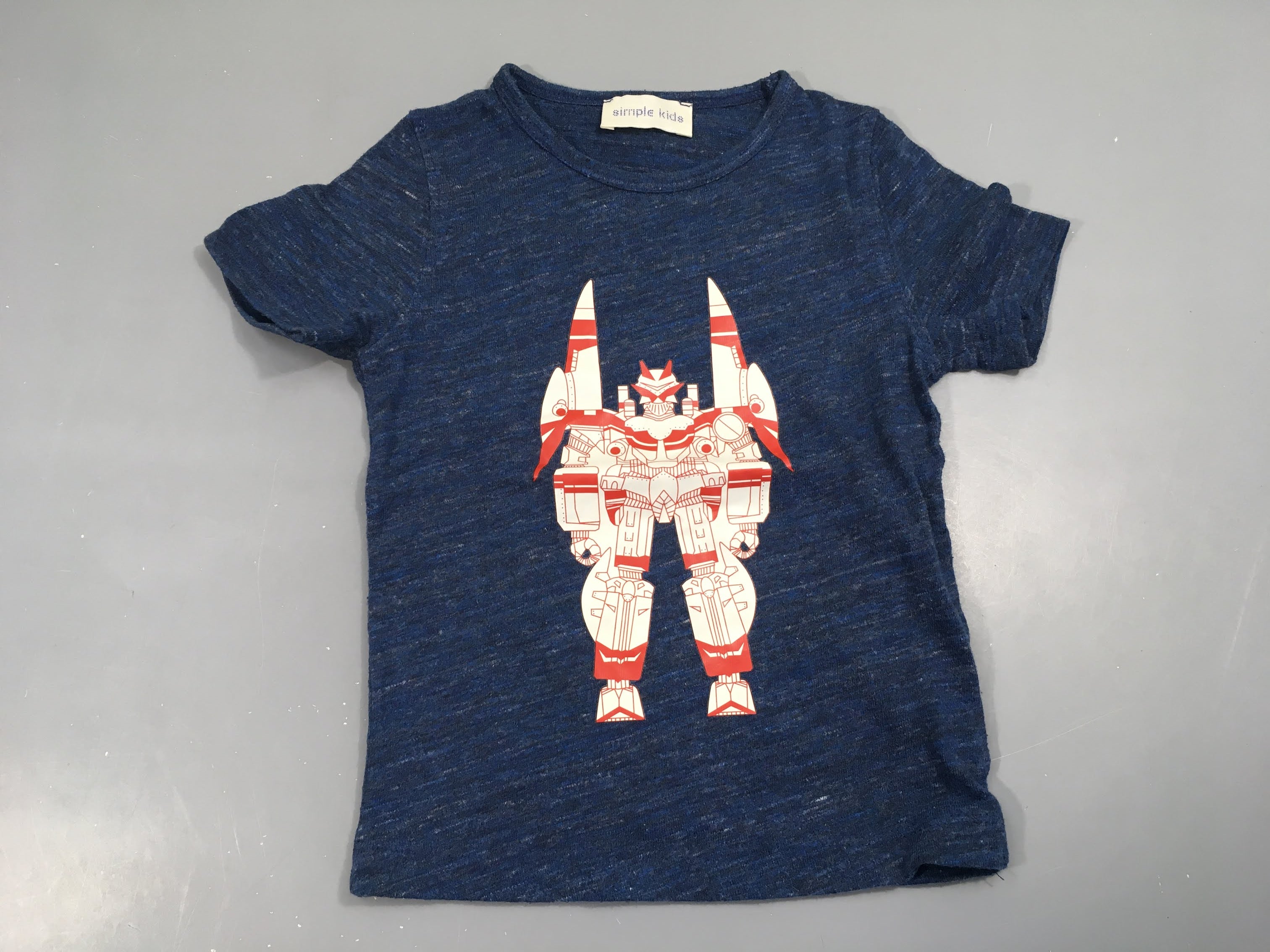 T-shirt m.c bleu , robot