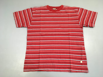 T-shirt m.c rouge rayé bleu/blanc
