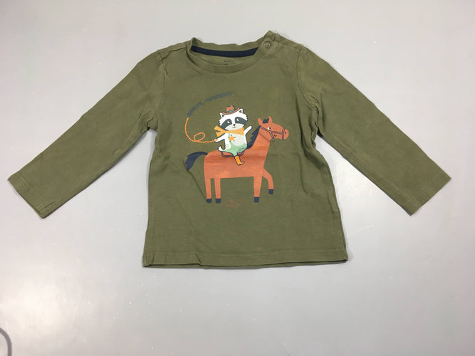 T-shirt m.l kaki cowboy, moins cher chez Petit Kiwi