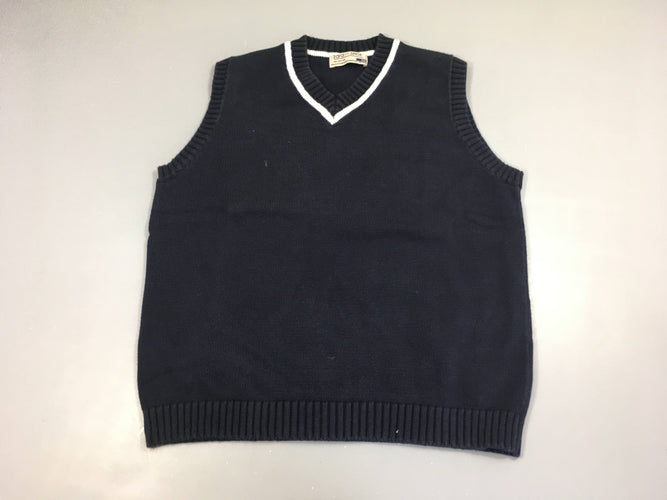 Pull s.m bleu foncé col V, moins cher chez Petit Kiwi