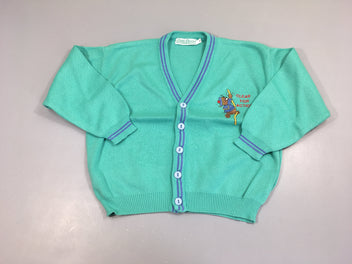 Gilet vintage vert broderie castor clear for action! légèrement bouloché