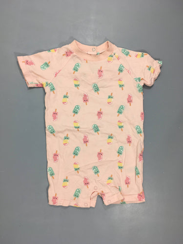 Combishort jersey rose glaces, moins cher chez Petit Kiwi