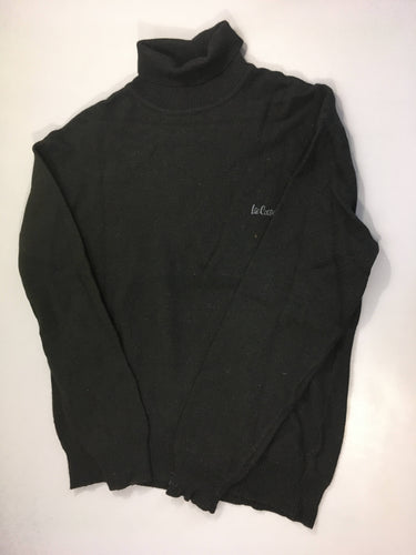 Pull noir col roulé, 80% laine, moins cher chez Petit Kiwi