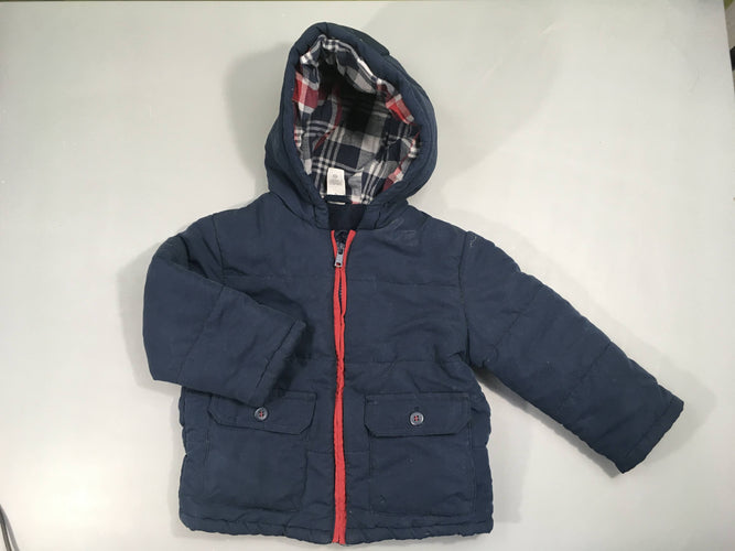 Veste à capuche bleu marine, moins cher chez Petit Kiwi