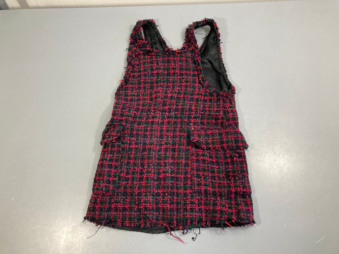 Robe s.m style tweed noir/rose/vert, moins cher chez Petit Kiwi