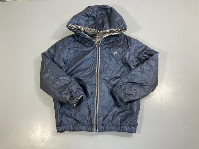 Coupe vent chaud réversible bleu Smoking, un peu taché - valeur neuf 95€, moins cher chez Petit Kiwi