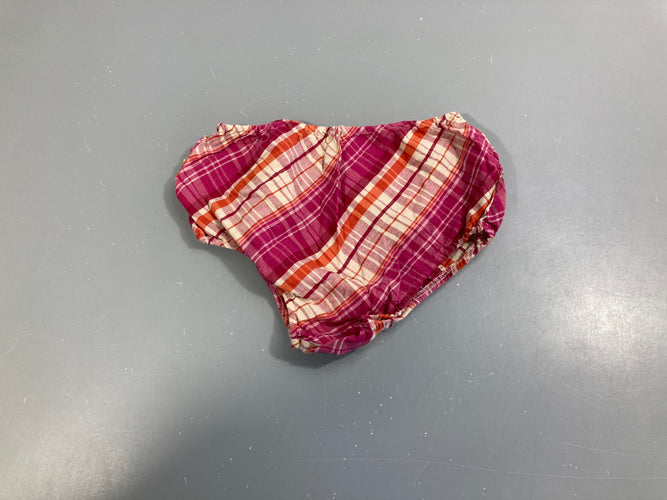 Bloomer carreaux rose/orange/beige, moins cher chez Petit Kiwi