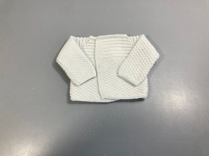 Gilet mailles blanc, moins cher chez Petit Kiwi