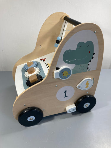 Chariot de marche avec freins EN VOITURE SIMON en bois FSC (prix neuf 97,99€), moins cher chez Petit Kiwi