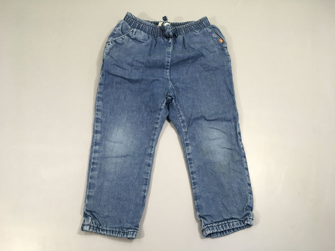 Pantalon jean souple doublé, moins cher chez Petit Kiwi