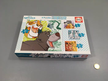 Complet 4 puzzles progressifs animaux disney