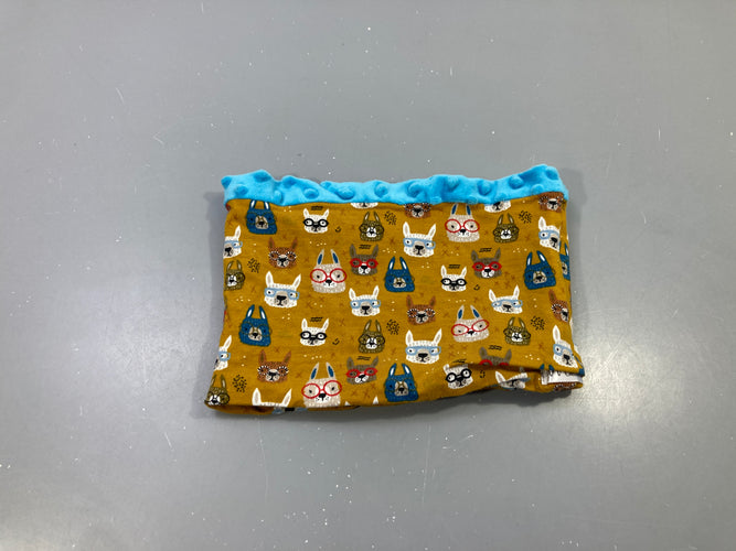 Snood moutarde animaux doublé velours Turquoise, moins cher chez Petit Kiwi
