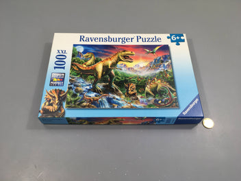 Complet puzzle 100pcs dinosaures, 6+
