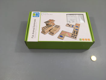 NEUF jeu de domino en bois animaux, 4+