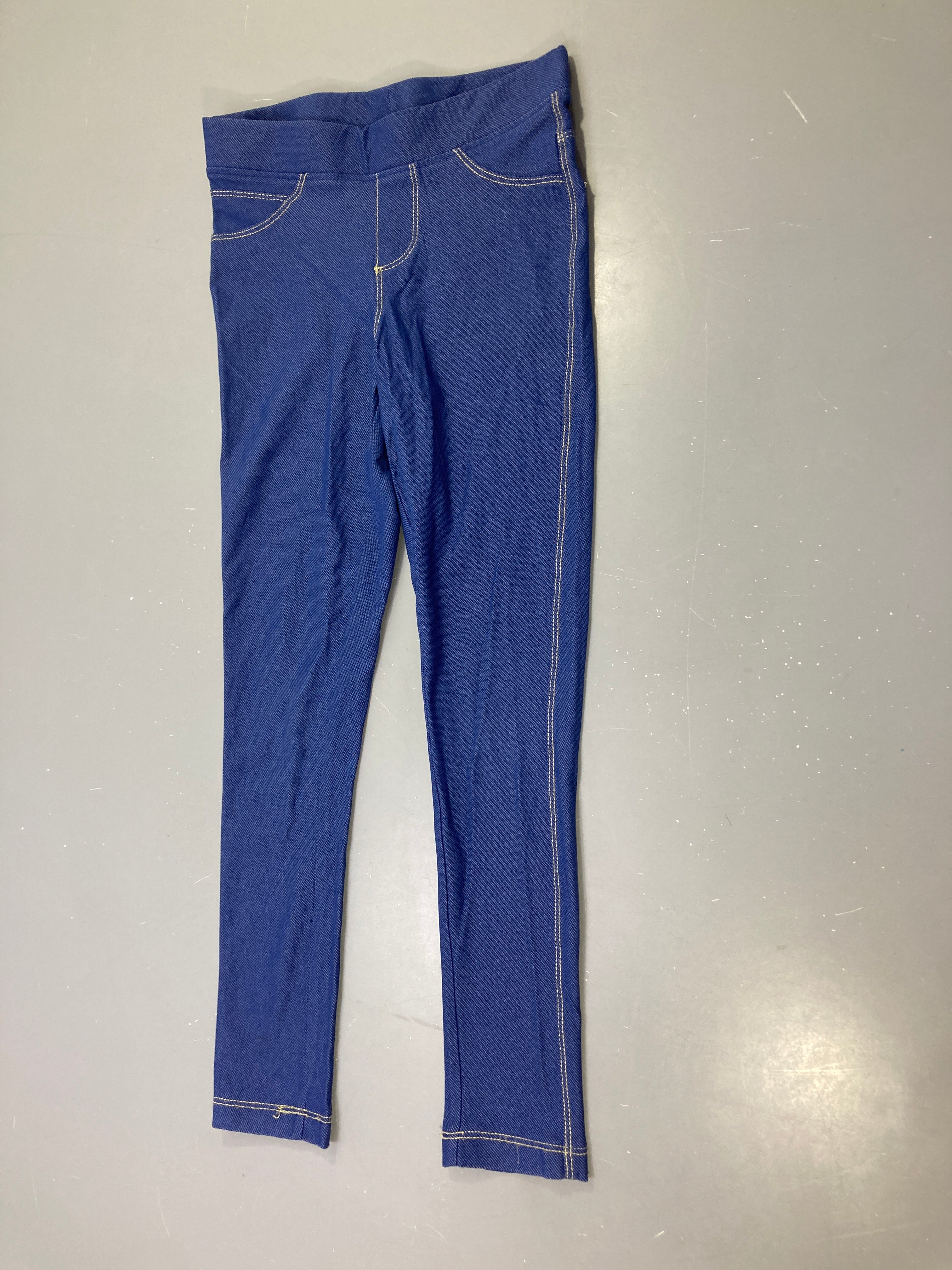 Tregging bleu effet denim foncé