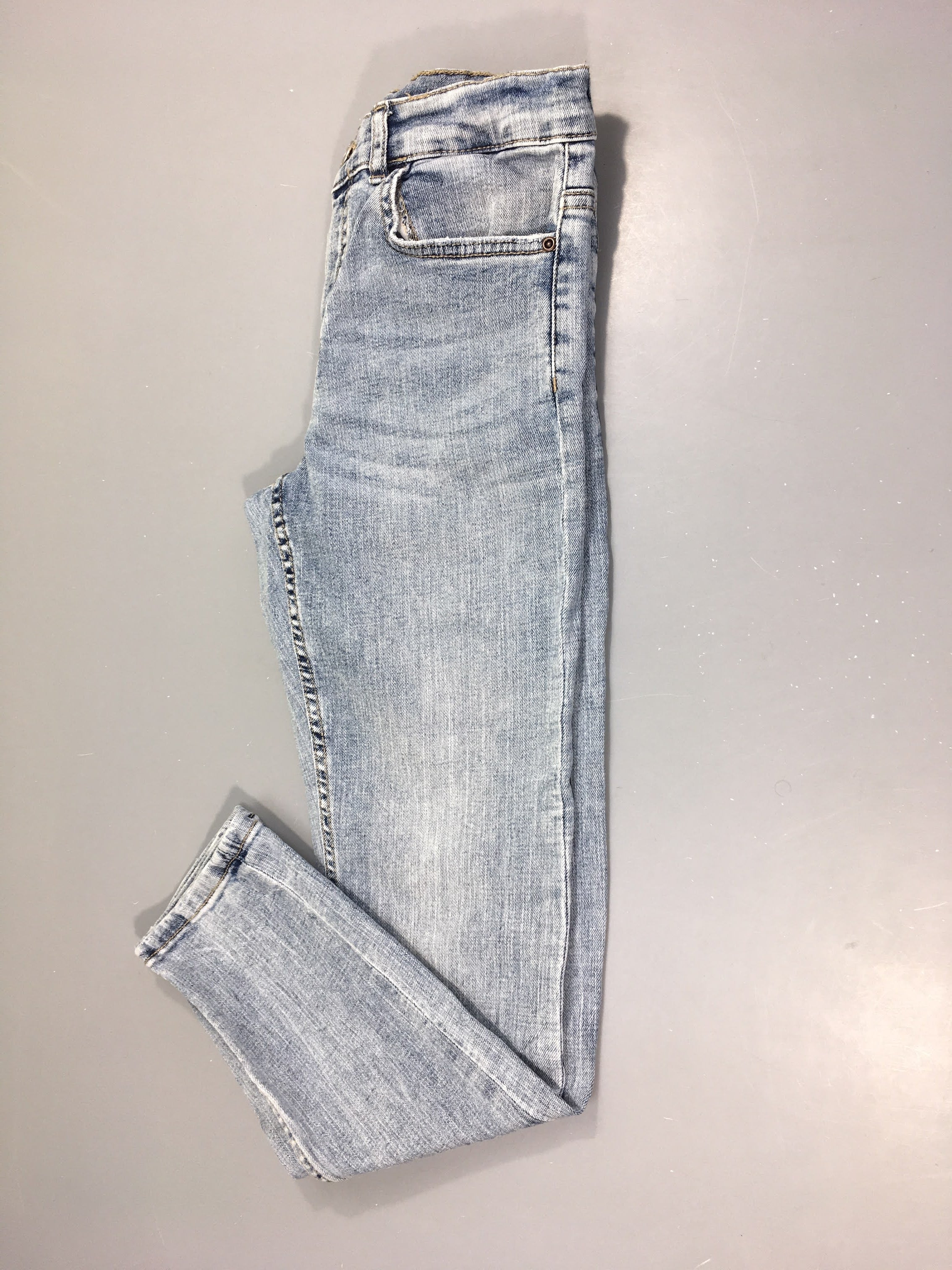 Jeans skinny fit clair effet délavé