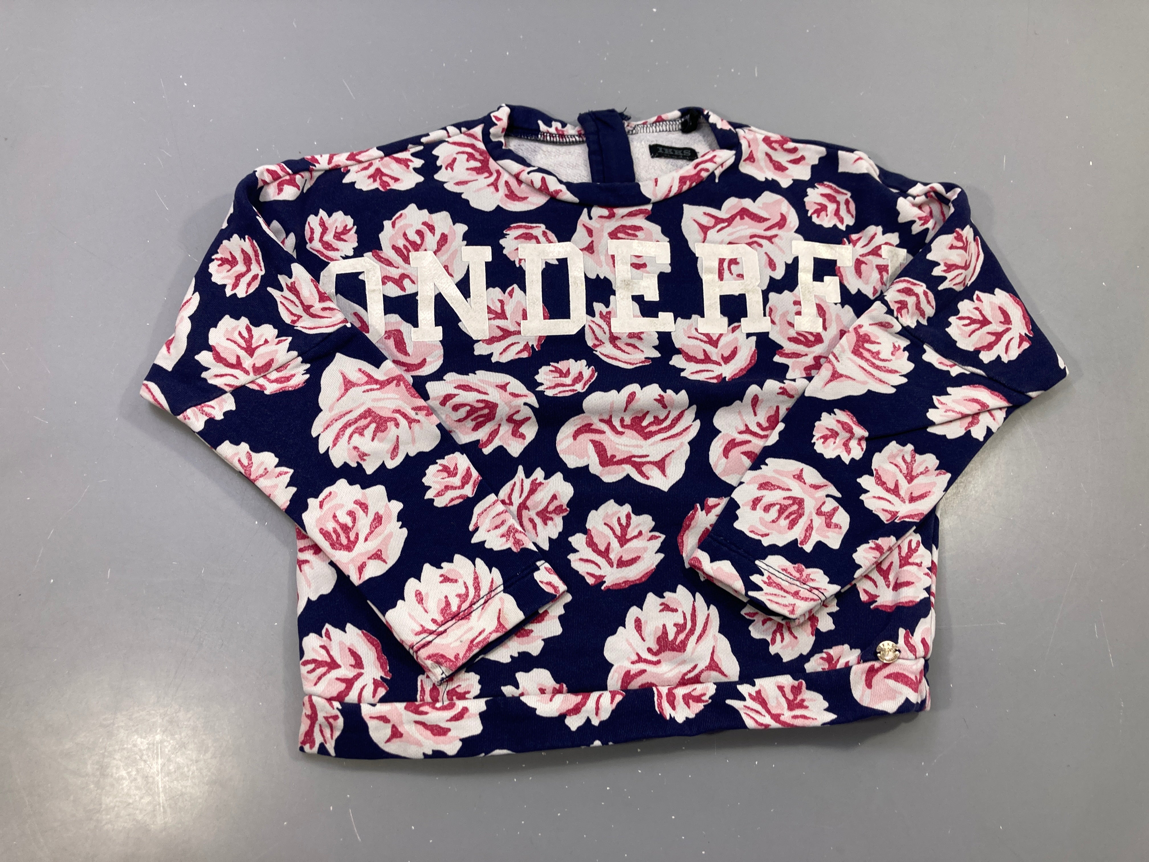 Sweat bleu fleuri Londerf