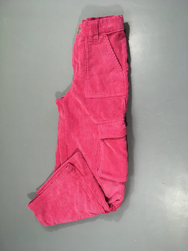Pantalon cargo velours côtelé rose, moins cher chez Petit Kiwi