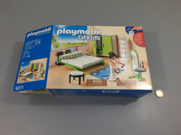 Playmobil City Life 9271-Chambre avec espace maquillage-Manque personnage et la lampe