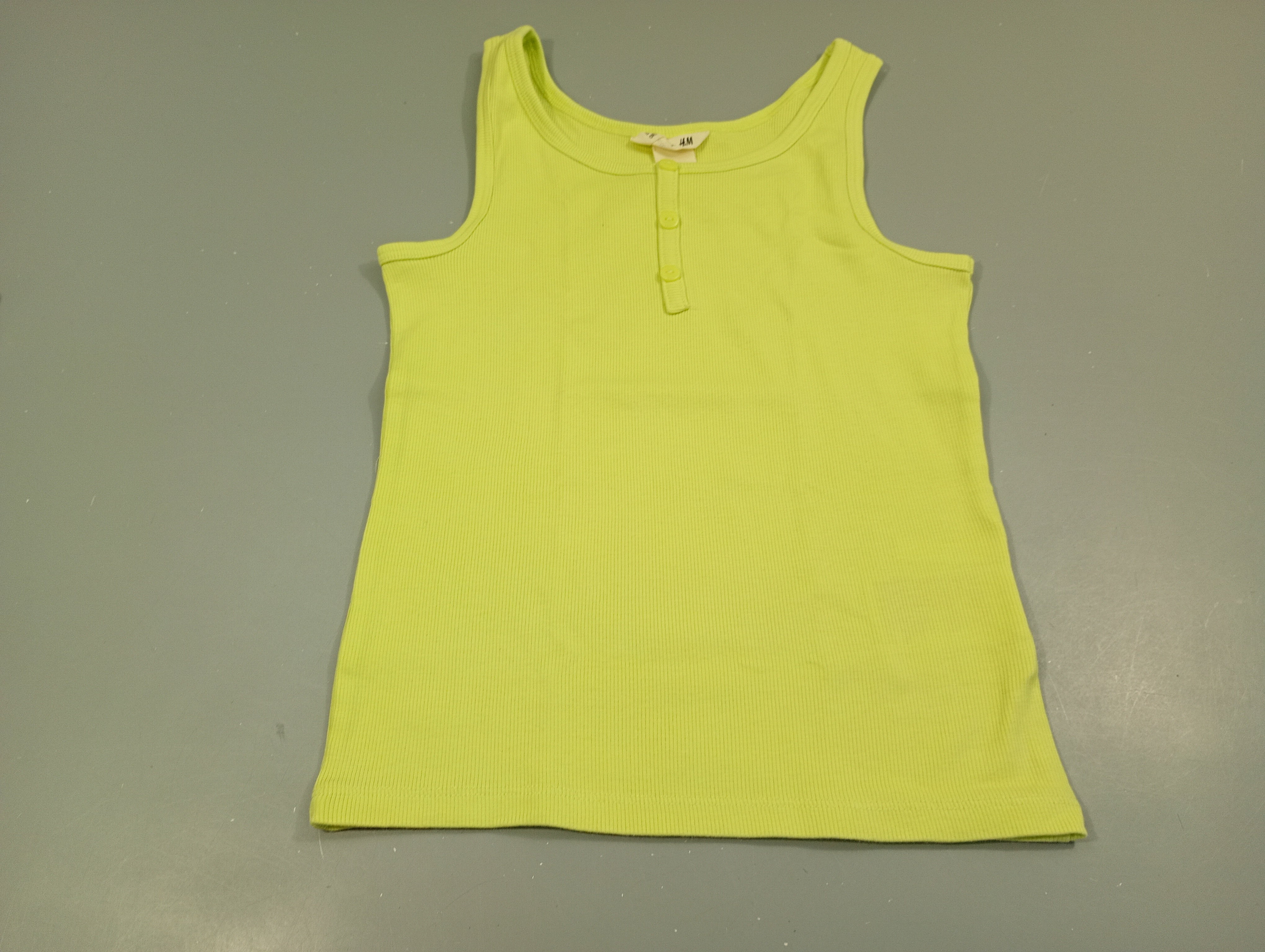 Débardeur côtelé jaune