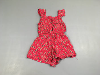 Combishort rosefoncé fleurs