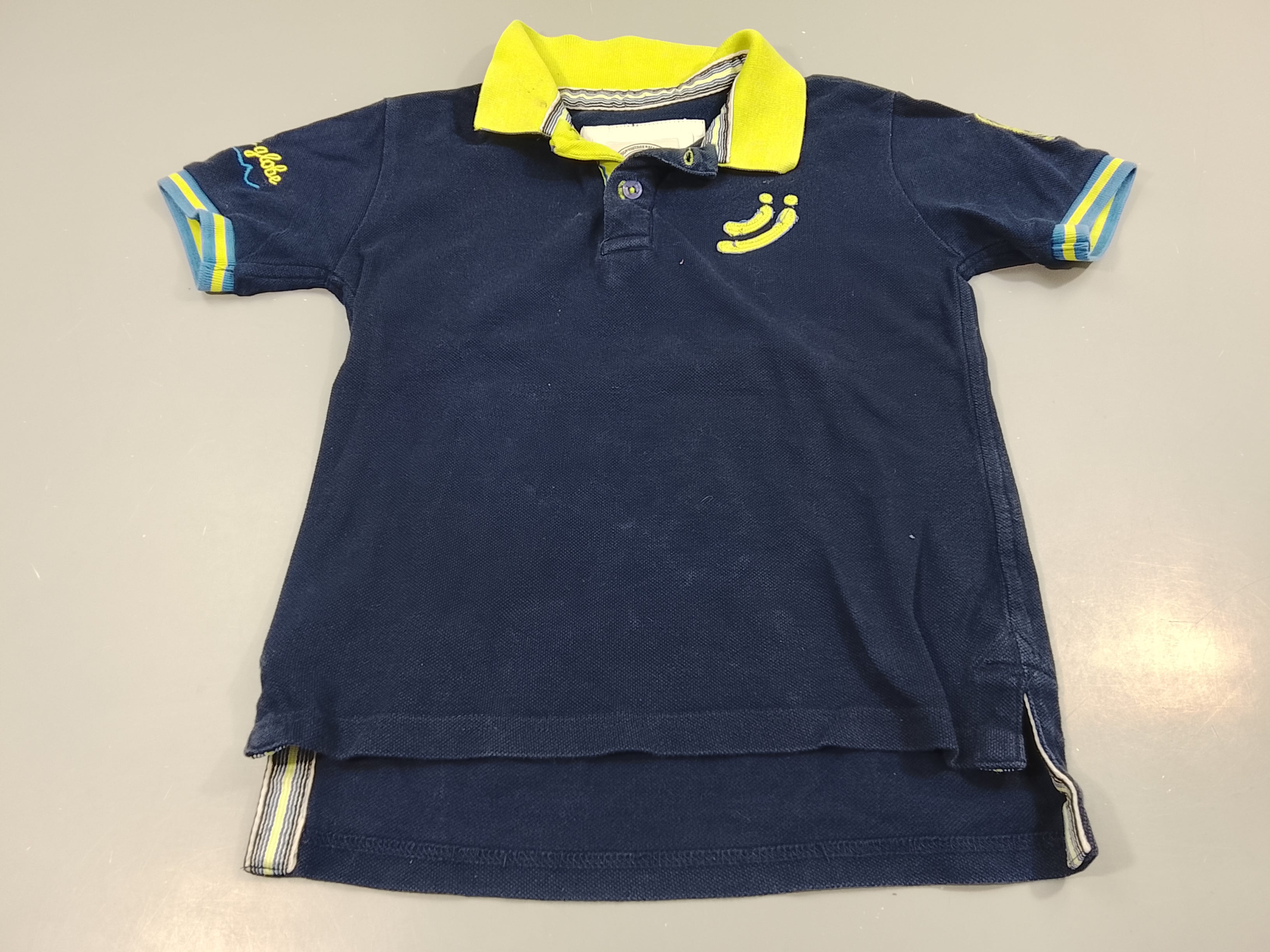 Polo m.c bleu marine vert