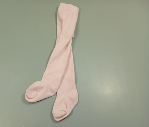 Collants roses , tache sur le dessous  droit, moins cher chez Petit Kiwi