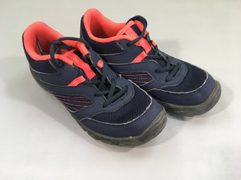 Baskets de randonnée avec lacets bleu foncé/rose MH100, 37