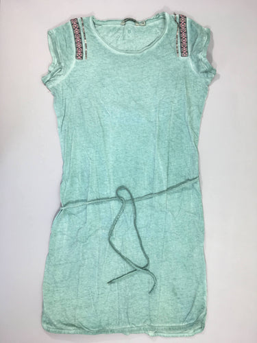 Robe m.c jersey vet effet délavé, petite tache à l'avant, sequins décousus à l'arrière, moins cher chez Petit Kiwi