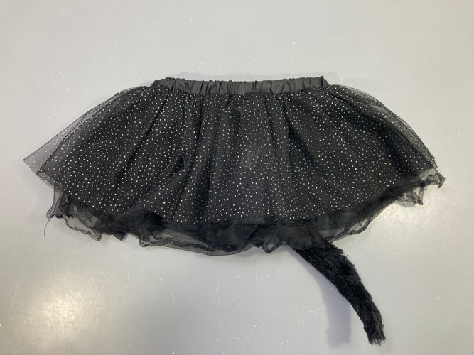 Déguisement Mini jupe voile pailleté avec queue de chat amovible, moins cher chez Petit Kiwi