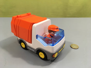 Playmobil 1.2.3 - 6774 Camion poubelle -Manque la poubelle bleue