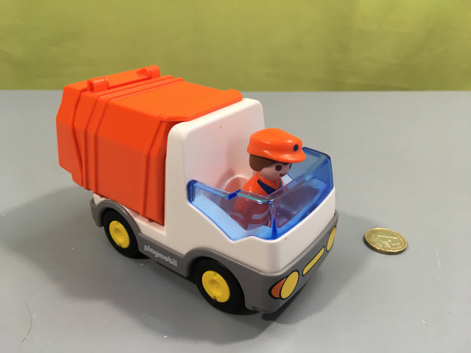 Playmobil 1.2.3 - 6774 Camion poubelle, moins cher chez Petit Kiwi