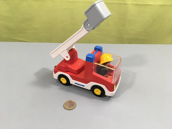 Playmobil 1.2.3 - 6967 Camion de Pompier avec échelle pivotante
