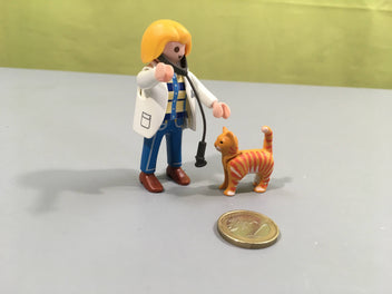Playmobil Les métiers Le vétérinaire et le chat + Le livre