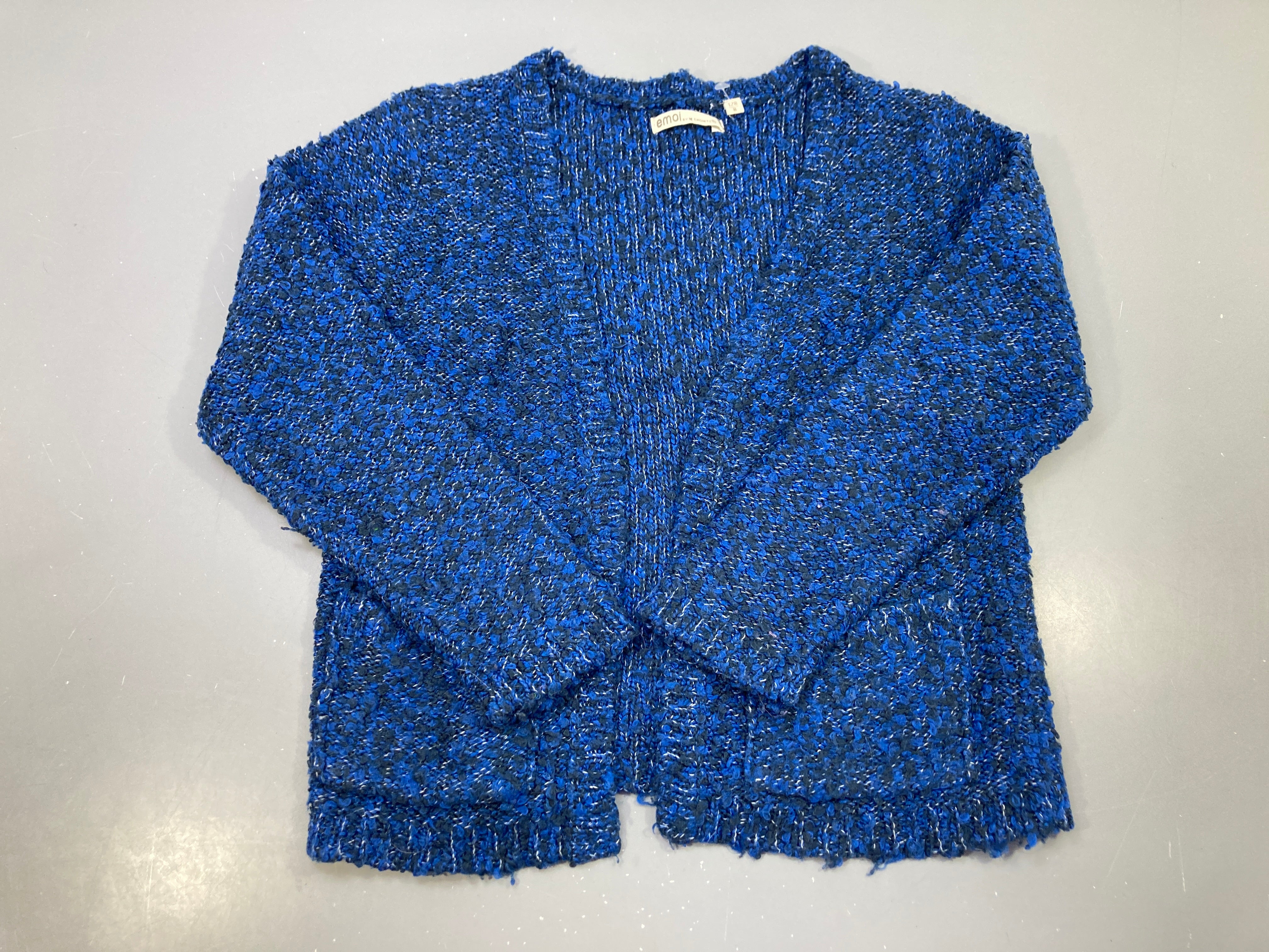 Gilet bleu chiné noir