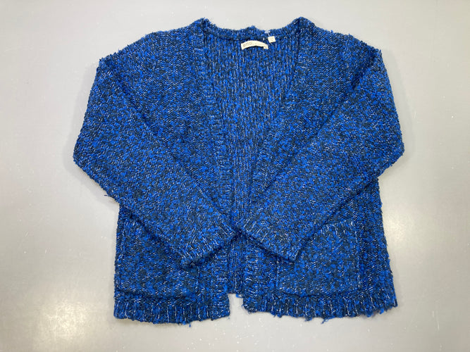 Gilet bleu chiné noir, moins cher chez Petit Kiwi